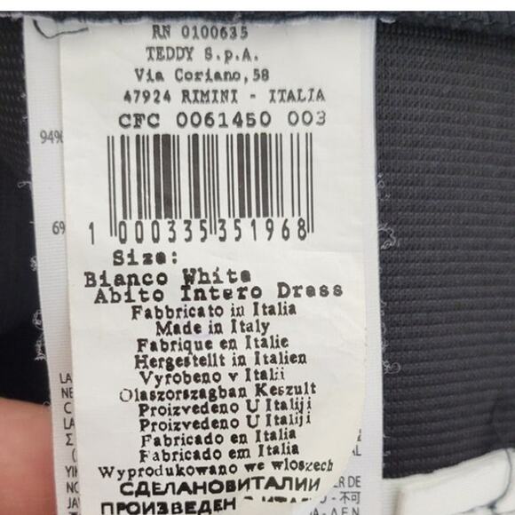 RInaScimento Dress Womens Medium Pleated Black & White Mini Basic Sleek Sexy - Picture 8 of 9